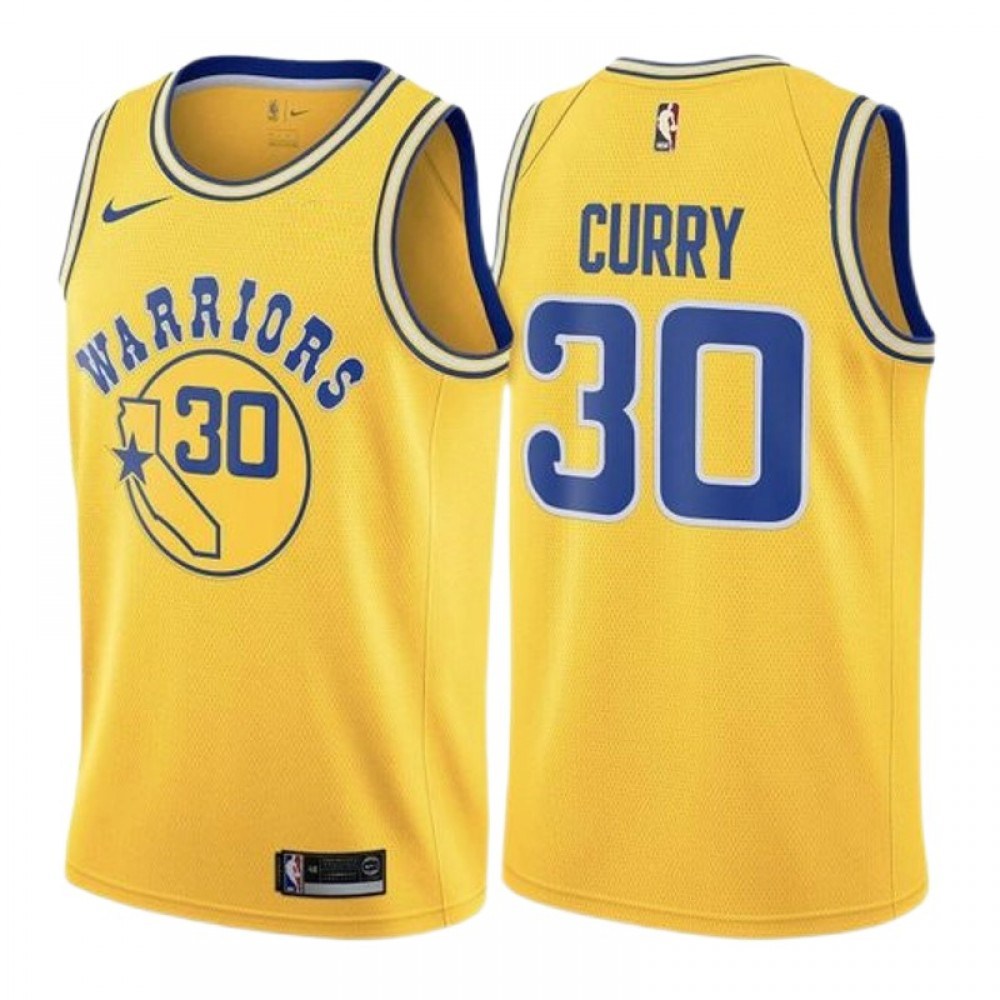 Men's Golden State Warriors Stephen Curry #30 Yellow Hardwood Classic Swingman Jersey-Pro Kit Vault | Brand New 26/27 Sports Jerseys